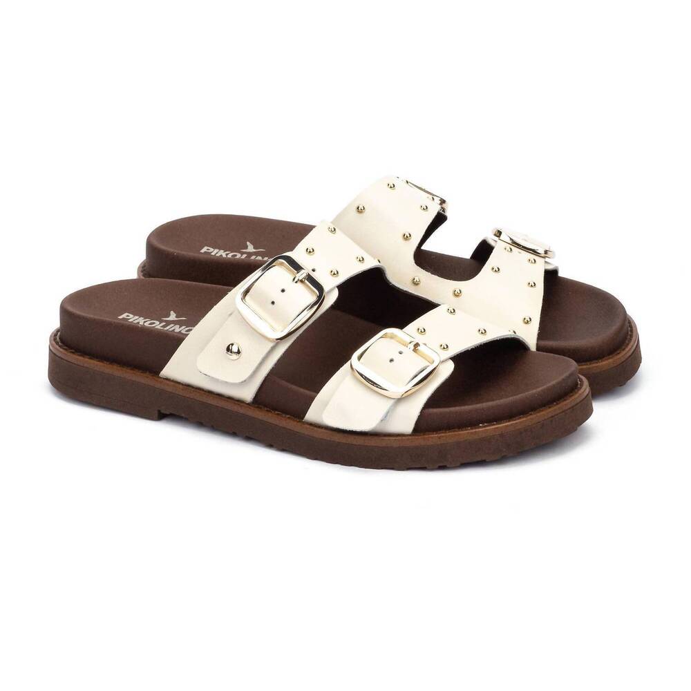 NEW PIKOLINOS women's aitana leather sandal in nata
